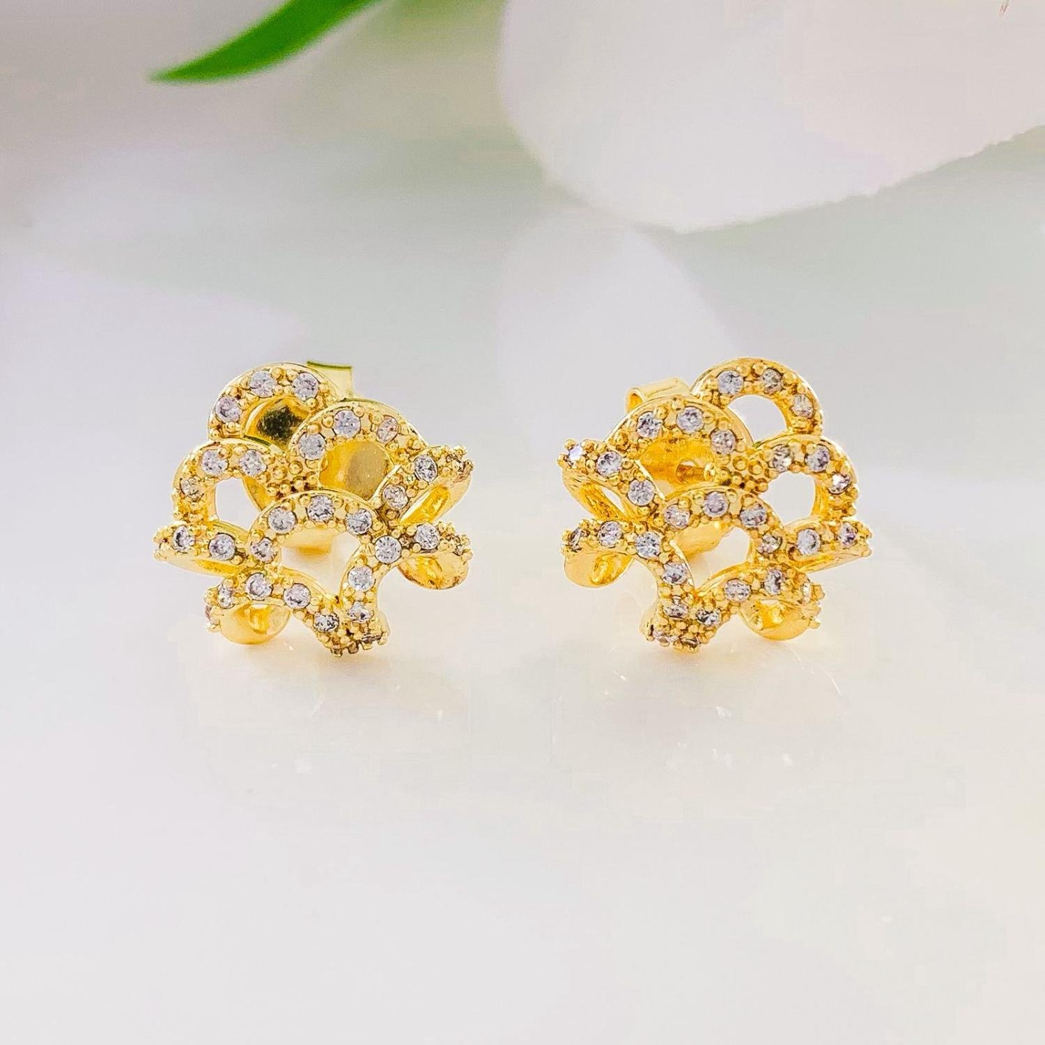BRINCO 342 ARVORE DA VIDA ZIRCONIA OURO 18K